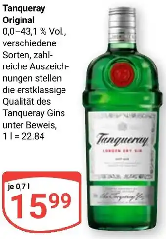 Globus Tanqueray Original Angebot