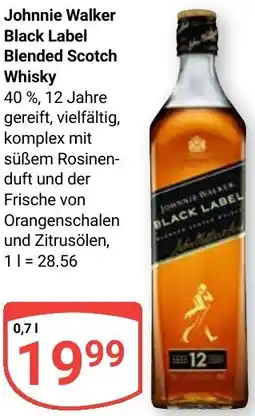 Globus Johnnie Walker Black Label Blended Scotch Whisky Angebot