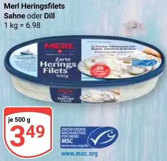 Globus Merl Heringsfilets Sahne oder Dill Angebot