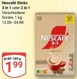 Globus Nescafé Sticks 3 in 1 oder 2 in 1 Angebot