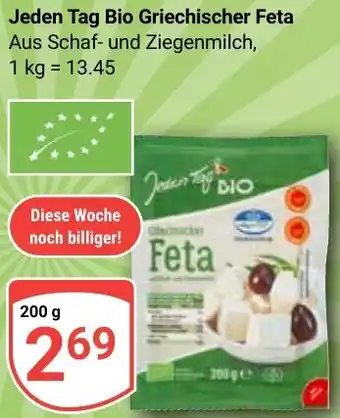 Globus Jeden Tag Bio Griechischer Feta Angebot