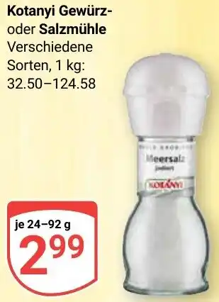 Globus Kotanyi Gewürz- oder Salzmühle Angebot
