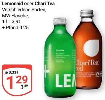 Globus Lemonaid oder Chari Tea Angebot