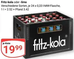 Globus Fritz-kola oder -limo Angebot