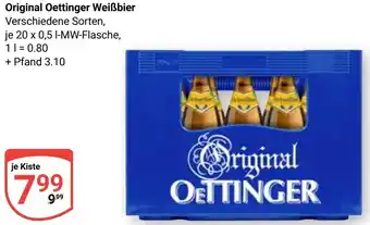 Globus Original Oettinger Weißbier Angebot