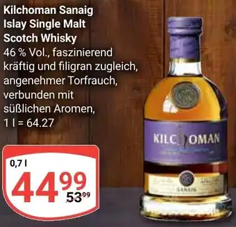 Globus Kilchoman Sanaig Islay Single Malt Scotch Whisky Angebot