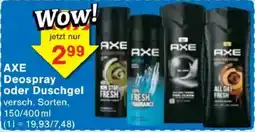 Jawoll AXE Deospray oder Duschgel Angebot