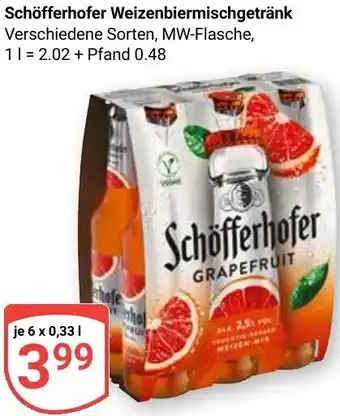 Globus Schöfferhofer Weizenbiermischgetränk Angebot