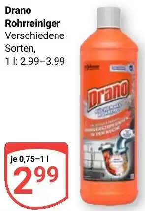 Globus Drano Rohrreiniger Angebot