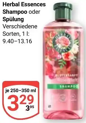 Globus Herbal Essences Shampoo oder Spülung Angebot