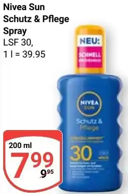 Globus Nivea Sun Schutz & Pflege Spray Angebot