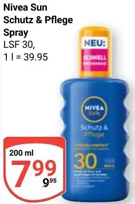 Globus Nivea Sun Schutz & Pflege Spray Angebot