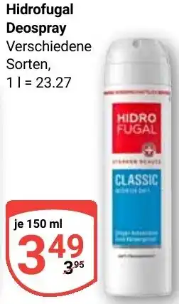 Globus Hidrofugal Deospray Angebot