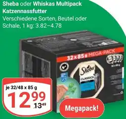 Globus Sheba oder Whiskas Multipack Katzennassfutter Angebot
