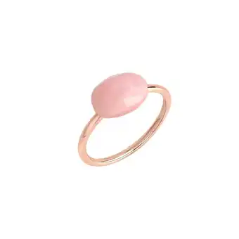 Netto Marken-Discount Jamelli Ring Silber 925 rosé-vergoldet mit einem pinken Opal 10x7mm Angebot