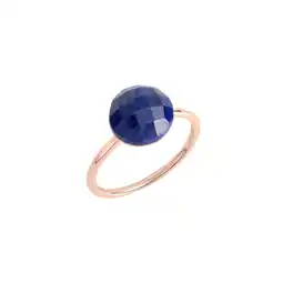 Netto Marken-Discount Jamelli Ring Silber 925 rosé-vergoldet mit einem echten Lapislazuli 9x9,5mm Angebot