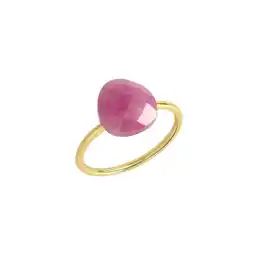 Netto Marken-Discount Jamelli Ring Silber 925 vergoldet mit echtem pinken Safir 10x9mm Angebot