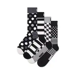 Netto Marken-Discount Happy Socks Strümpfe CLASSIC BLACK & WHITE Socken 4er Pack Angebot