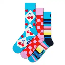 Netto Marken-Discount Happy Socks Strümpfe CHECKS AND STRIPES Socken 3er Pack Angebot
