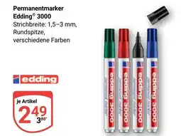 Globus Permanentmarker Edding 3000 Angebot