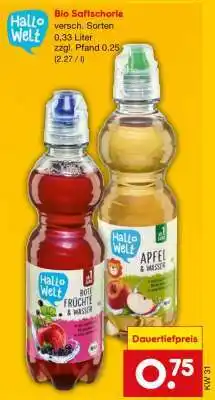 Netto Marken-Discount Bio Saftschorle Angebot