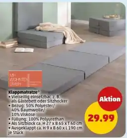 PENNY Klappmatratze Angebot