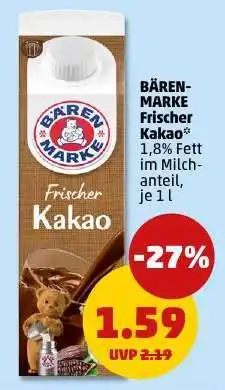 PENNY BÄREN-MARKE Frischer Kakao Angebot