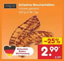 Netto Marken-Discount Schweine-Bauchscheiben Angebot