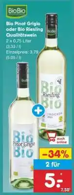 Netto Marken-Discount Bio Pinot Grigio oder Bio Riesling Qualitätswein Angebot