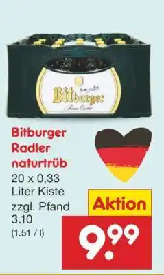 Netto Marken-Discount Bitburger Radler naturtrüb Angebot