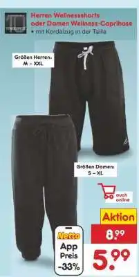 Netto Marken-Discount Herren Wellnessshorts oder Damen Wellness-Caprihose Angebot