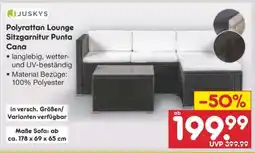 Netto Marken-Discount Polyrattan Lounge Sitzgarnitur Punta Cana Angebot