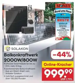 Netto Marken-Discount Balkonkraftwerk 2000W/800W Angebot