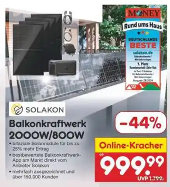 Netto Marken-Discount Balkonkraftwerk 2000W/800W Angebot