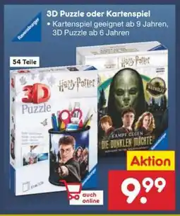 Netto Marken-Discount 3D Puzzle oder Kartenspiel Angebot