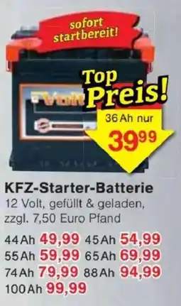 Jawoll KFZ-Starter-Batterie Angebot