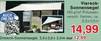 Jawoll Viereck-Sonnensegel Angebot