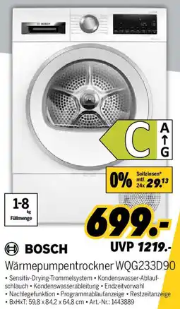 MEDIMAX BOSCH Wärmepumpentrockner WQG233D90 Angebot
