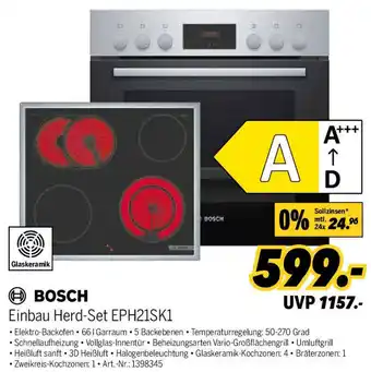 MEDIMAX BOSCH Einbau Herd-Set EPH21SK1 Angebot