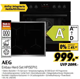 MEDIMAX AEG Einbau-Herd-Set HPI5EPV1 Angebot