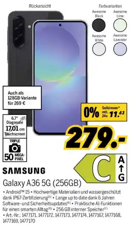 MEDIMAX SAMSUNG Galaxy A36 5G (256GB) Angebot