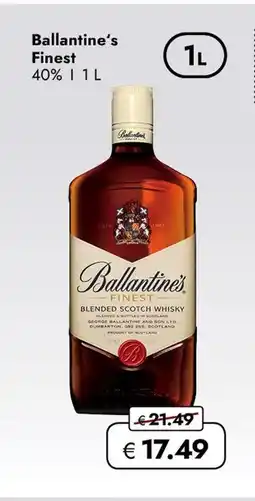 Travel Free Ballantine's ballantine's finest Angebot