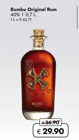 Travel Free Bumbu original rum Angebot