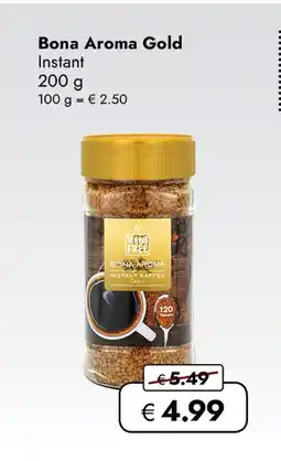 Travel Free Bona aroma gold instant kaffee Angebot