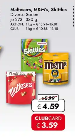 Travel Free Maltesers m&m´s oder skittles Angebot