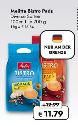 Travel Free Melitta bistro pads Angebot