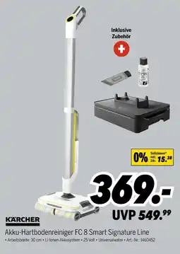 MEDIMAX Kärcher akku-hartbodenreiniger fc 8 smart signature line Angebot