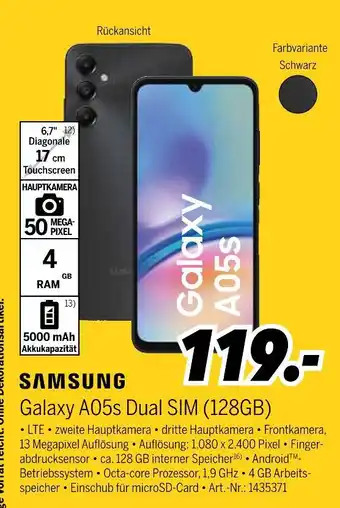 MEDIMAX Samsung smartphone galaxy a05s dual sim (128gb) Angebot