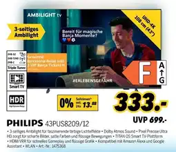 MEDIMAX Philips tv 43pus8209/12 Angebot