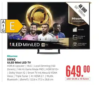 Hirsch und Ille Hisense 55e8q uled mini led tv Angebot